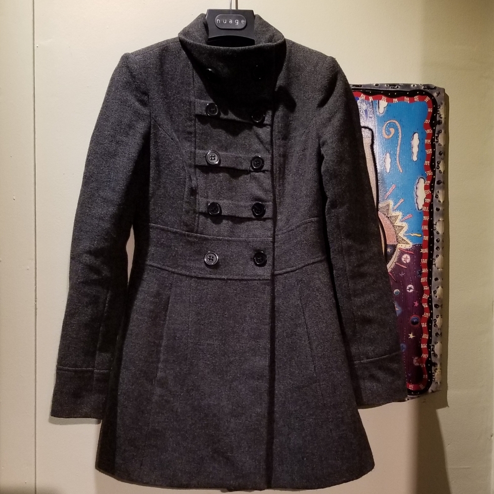 NITROGEN Grey Pea Coat (Size XS)